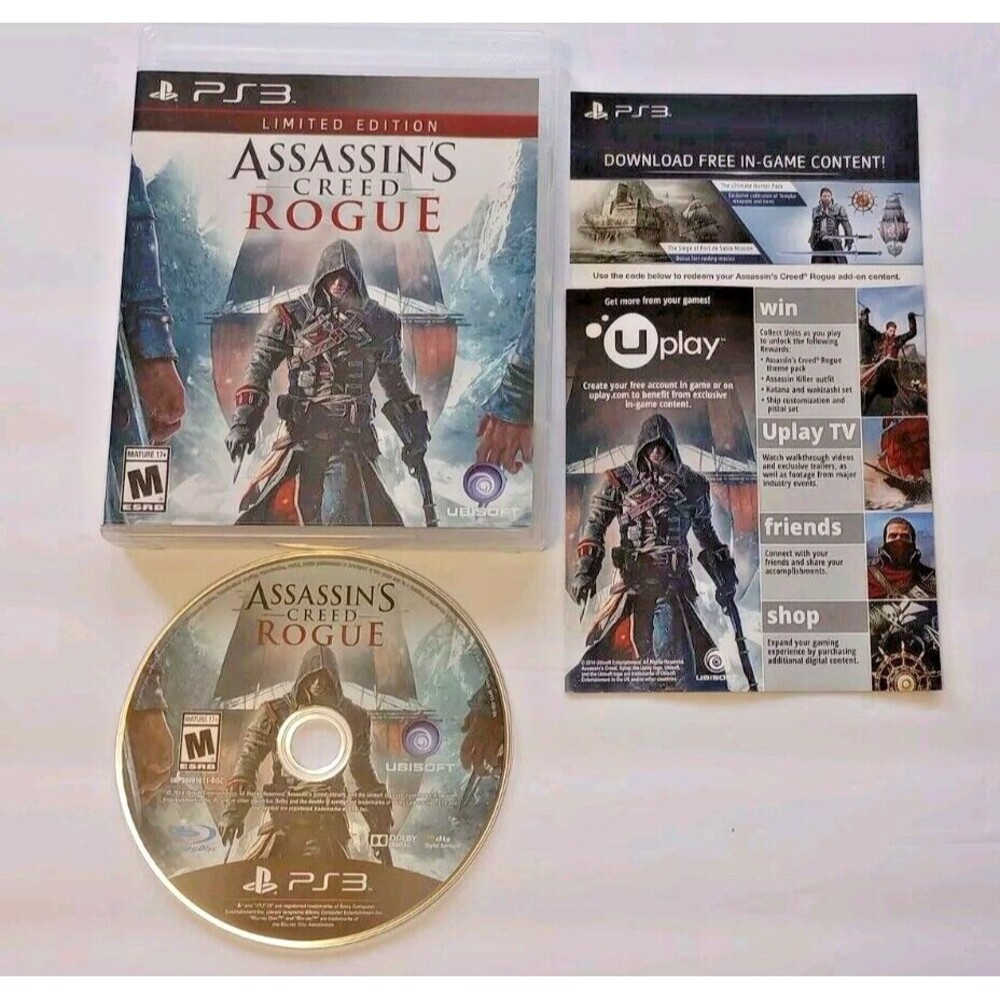 Assassin's Creed Rogue PS3 Limited Edition Used (Code has not been redeemed)